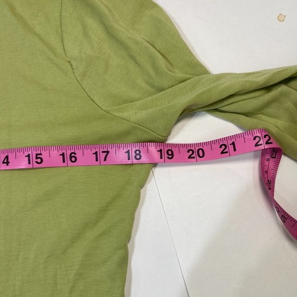 Vintage Talbots Women's Three-Quarter Sleeve Top Green - Size S - Picture 4 of 5